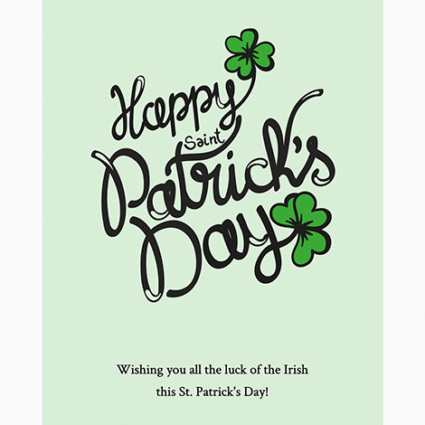 Handwritten Happy St. Patrick's Day eCard